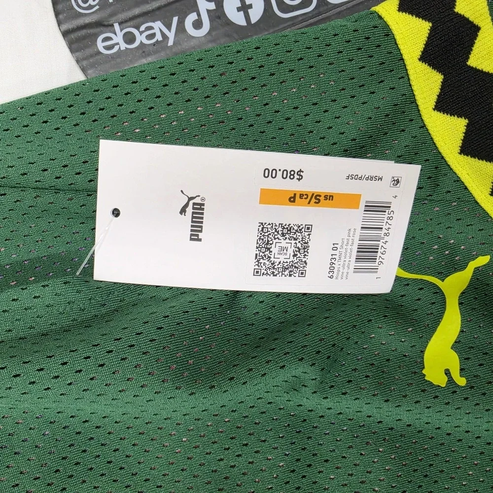 PUMA X Teenage Mutant Ninja Turtles Hoops Shorts 630931 01 Men's Size Small
